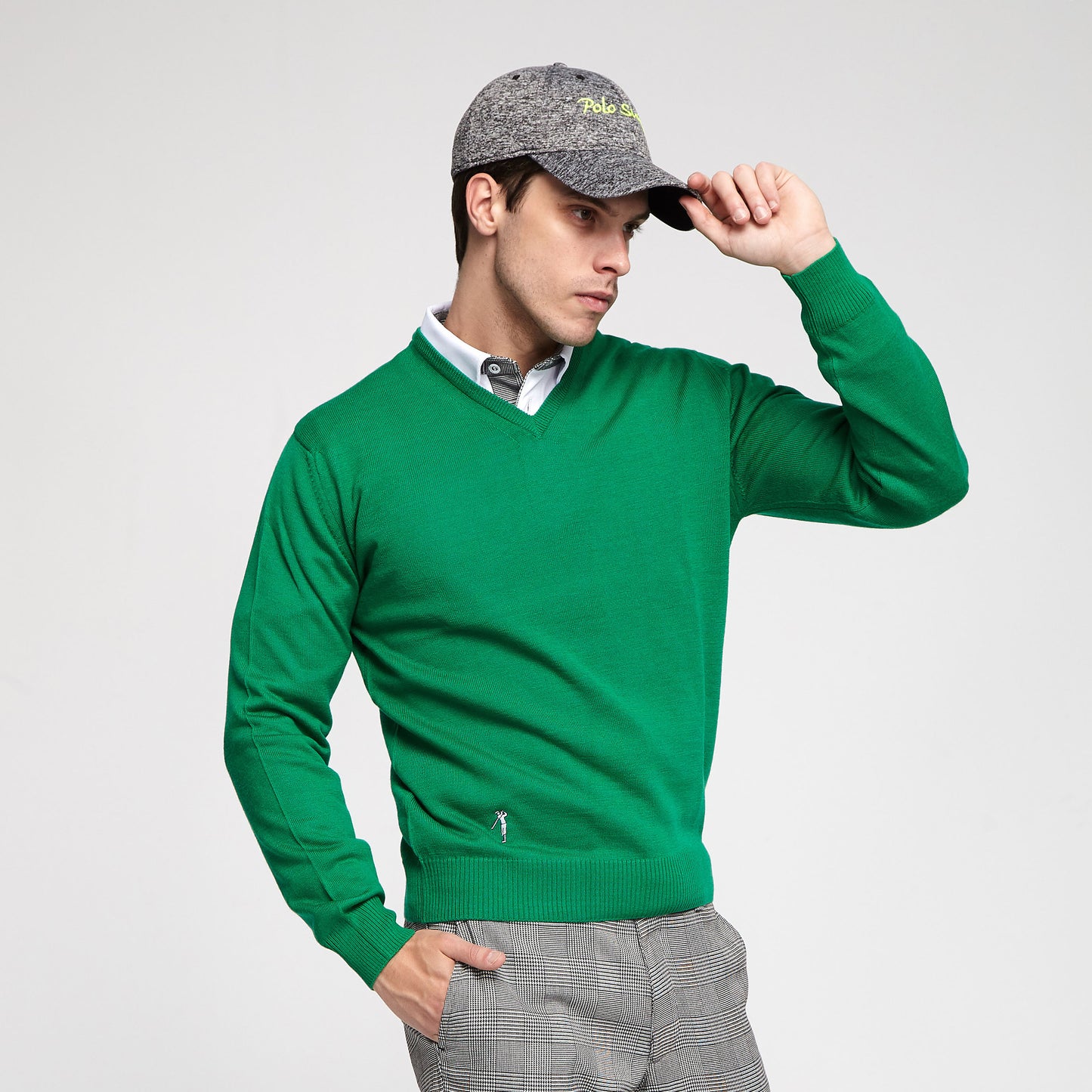Jersey de Golf Pico Lana Merino Verde Green | Comodidad y Estilo para el Golfista