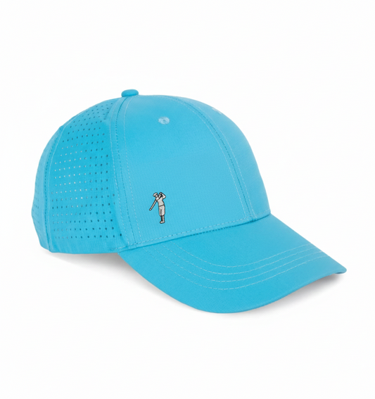Gorra de golf perforada turquesa